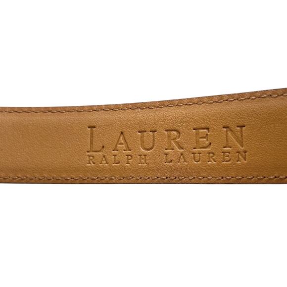 Ralph Lauren Dark Brown Leather Belt with Silver Buckle main image 5